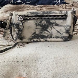 Light grey tie dye purse
